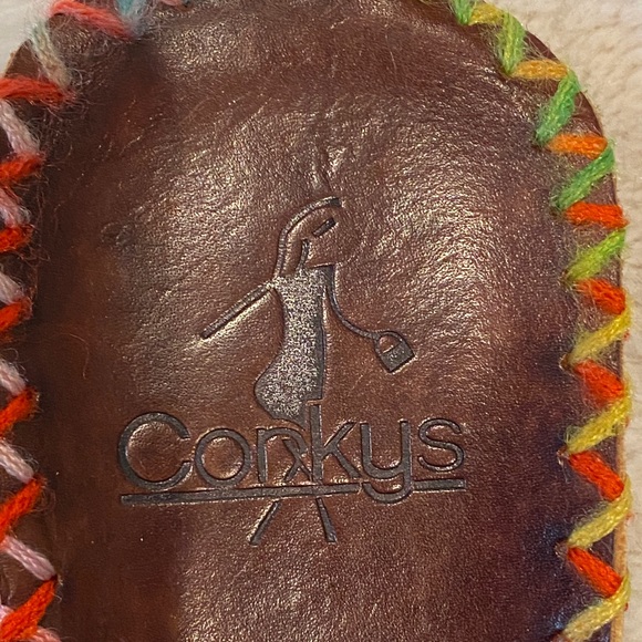 Corkys Antiqua Leather Hand-Painted Boho Toe Post Thong Sandals Size 7 VGC - Picture 9 of 11